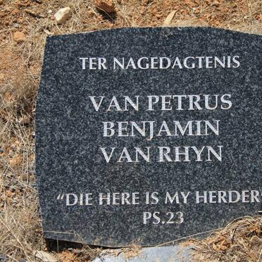 RHYN Petrus Benjamin, van