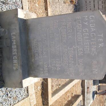 LAMBRECHTS Hendrik Johannes Frederik 1884-1962