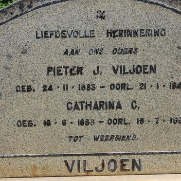 VILJOEN Pieter J. 1883-1945 & Catharina C. 1888-1957