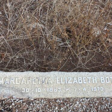 BOTMA Margaretha Elizabeth 1883-1970