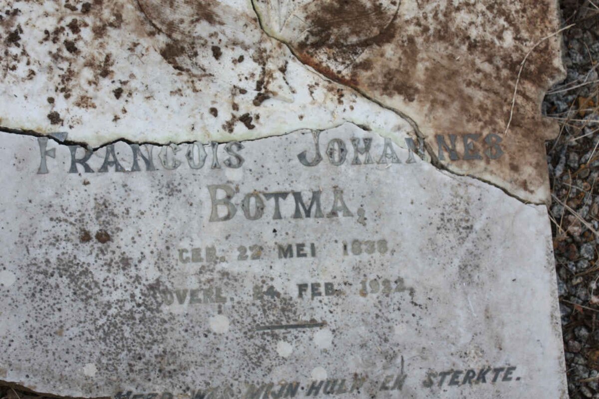 BOTMA Francois Johannes 1838-1922