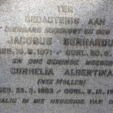 BOTMA Jacobus Bernardus 1871-1951 &amp; Cornelia Albertina MOLLER 1883-1960