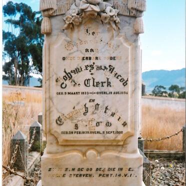 CLERK Johannes Jacob, de 1833-1896 &amp; Elizabeth Catharina LOUW 1839-1900