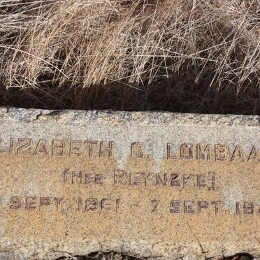 LOMBAARD Elizabeth C. nee REYNEKE 1861-1948