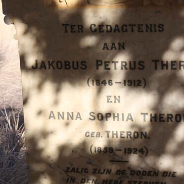 THERON Jakobus Petrus 1846-1912 &amp; Anna Sophia THERON 1859-1924