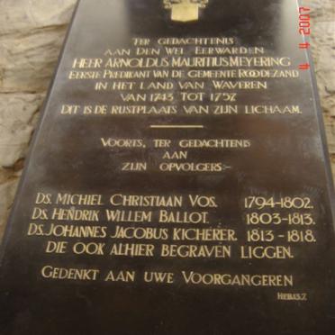 5. Ministers buried at the church