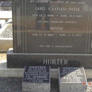 HURTER Carel Pieter 1888-1965 &amp; Minnie 1889-1975