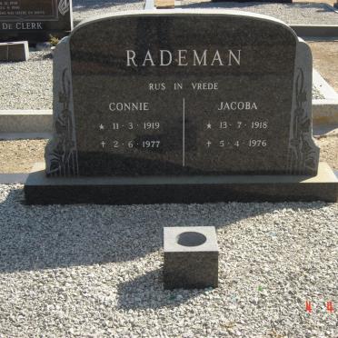 RADEMAN Connie 1919-1977 &amp; Jacoba 1918-1976