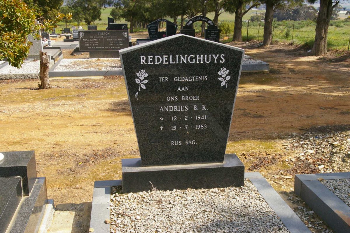 REDELINGHUYS Andries B.K. 1941-1983