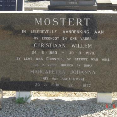 MOSTERT Christiaan Willem 1890-1970 &amp; Margaretha Johanna VAN SCHALKWYK 1900-1977