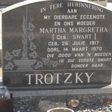 TROTZKY Martha Margretha nee SWART 1917-1970