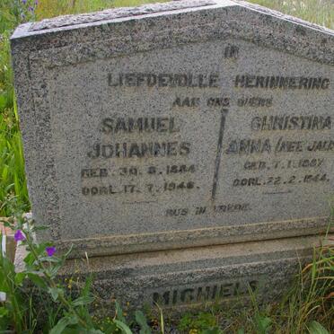 MICHIELS Samuel Johannes 1884-1946 &amp; Christina Anna JALIS 1887-1944