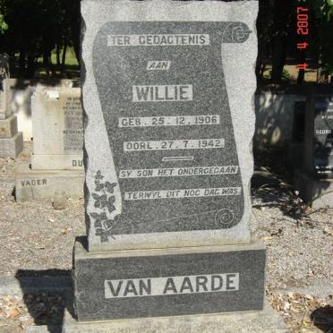 AARDE Willie, van 1906-1942