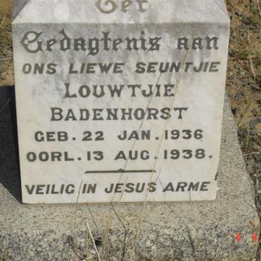 BADENHORST Louwtjie 1936-1938