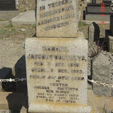 BONTHUYS Gabriel Jacobus 1850-1922 &amp; Hester Jacoba OLIVIER 1855-1931