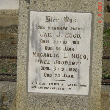 HUGO Jac. J. -1914 &amp; Magareta L. JOUBERT -1928