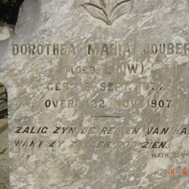 JOUBERT Dorothea Maria nee LOUW 1872-1907