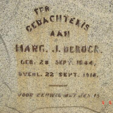 KOCK Marg. J., de 1844-1918