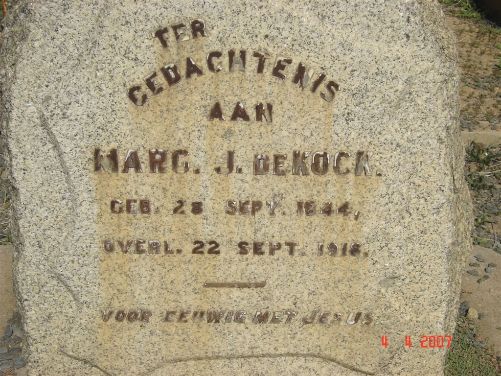 KOCK Marg. J., de 1844-1918