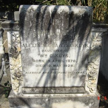 KUYS Aletta Maria 1870-1928