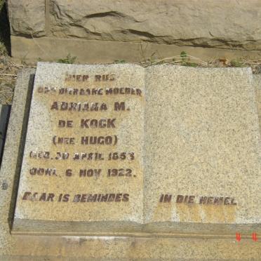 KOCK Adriana M., de nee HUGO 1853-1922