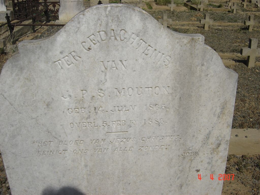 MOUTON J.P.S. 1866-1886