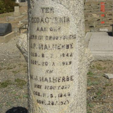 MALHERBE J.P. 1842-1929 &amp; M.J. MOUTON 1846-1923