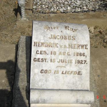 MERWE Jacobus Hendrik, v.d. 1866-1927