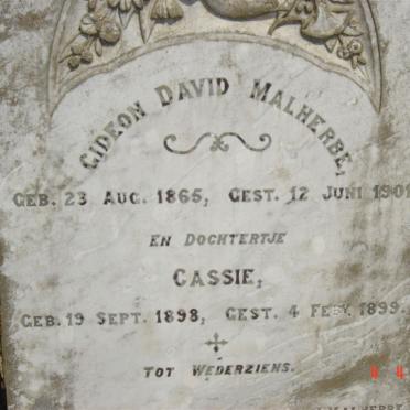 MALHERBE Gideon David 1865-1901 :: MALHERBE Cassie 1898-1899