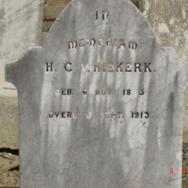 NIEKERK H.C., v. 1853-1913