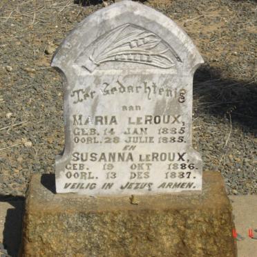 ROUX Maria, le 1885-1885 :: LE ROUX Susanna 1886-1887