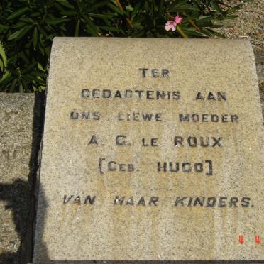 ROUX A.G., le nee HUGO