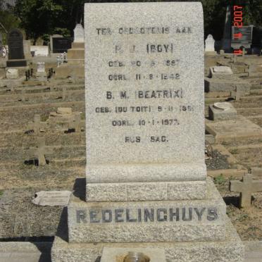 REDELINGHUYS P.J. 1887-1942 &amp; B.M. DU TOIT 1891-1977