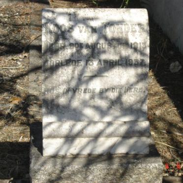 TONDER Koos, van 1913-1937