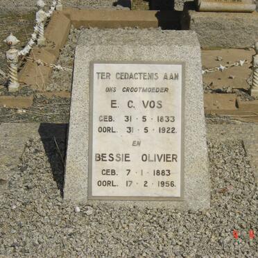 VOS E.C. 1833-1922 ::  OLIVIER Bessie 1883-1956