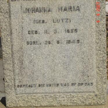 WEICH Johanna Maria nee LUTZ 1858-1948