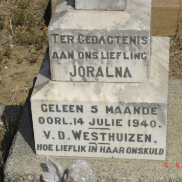 WESTHUIZEN Joralna, v.d. -1940