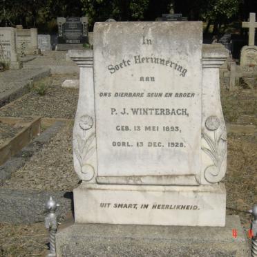WINTERBACH P.J. 1893-1928