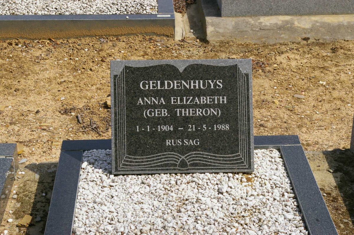 GELDENHUYS Anna Elizabeth nee THERON 1904-1988
