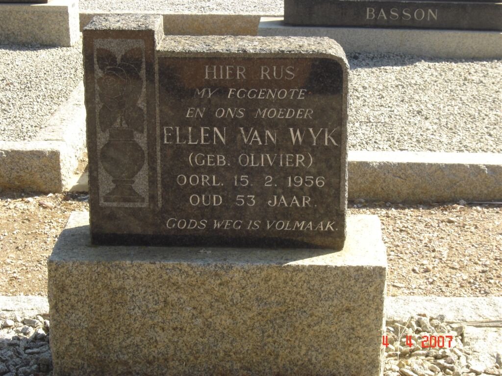 WYK Ellen, van nee OLIVIER -1956