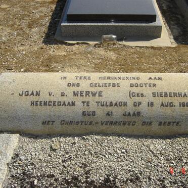 MERWE Joan, v.d. nee SIEBERHAGEN - 1961