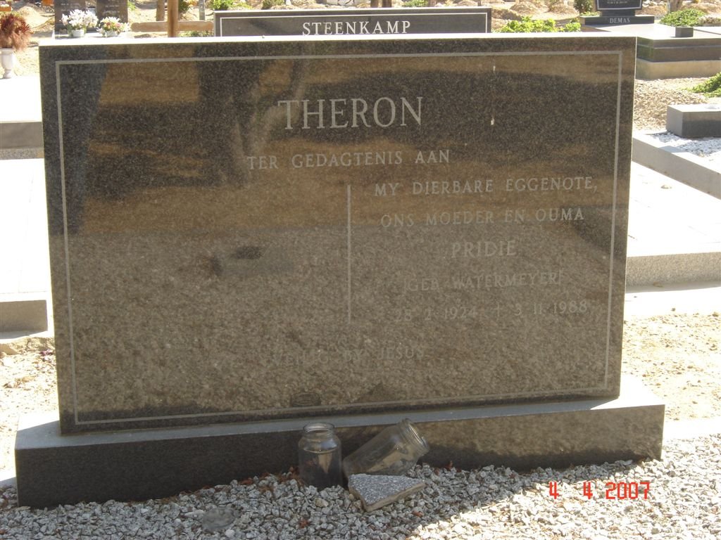 THERON Pridie nee WATERMEYER 1924-1988