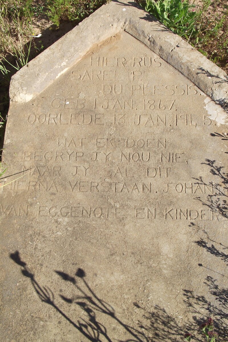 PLESSIS Sarel P., du 1867-1945