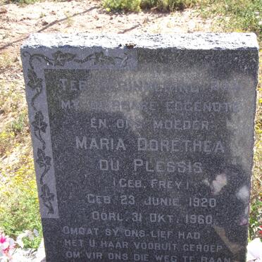 PLESSIS Maria Dorethea, du nee FREY 1920-1960