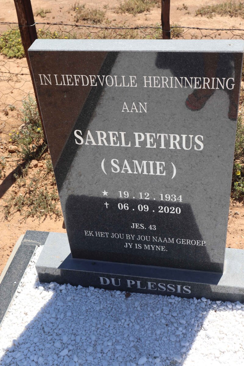 PLESSIS Sarel Petrus, du 1934-2020