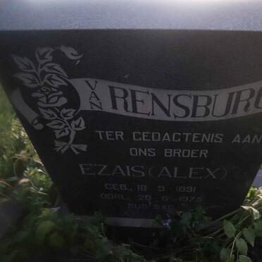 RENSBURG Ezais, Janse van 1891-1975