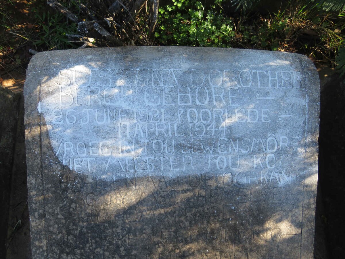 BERGH Susanna Dorothea 1921-1944