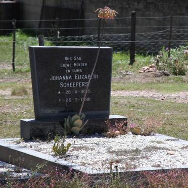 SCHEEPERS Johanna Elizabeth 1895-1990