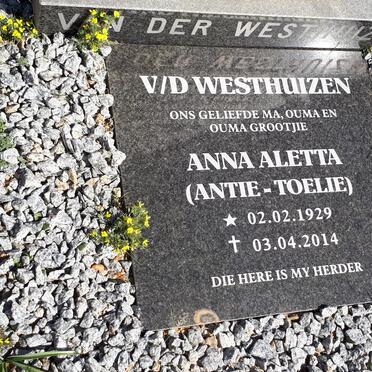 WESTHUIZEN Izak Johannes Otto, van der 1910-1979 &amp; Anna Aletta 1929-2014