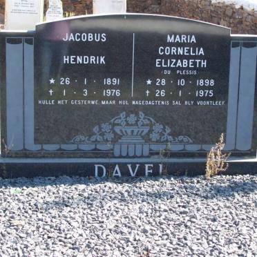 DAVEL Jacobus Hendrik 1891-1976 &amp; Maria Cornelia Elizabeth DU PLESSIS 1898-1975